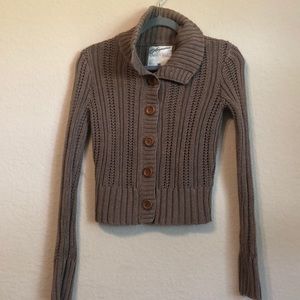 Medium cropped shawl cardigan
